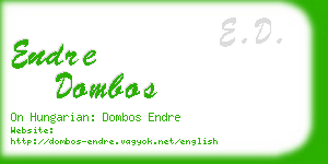 endre dombos business card